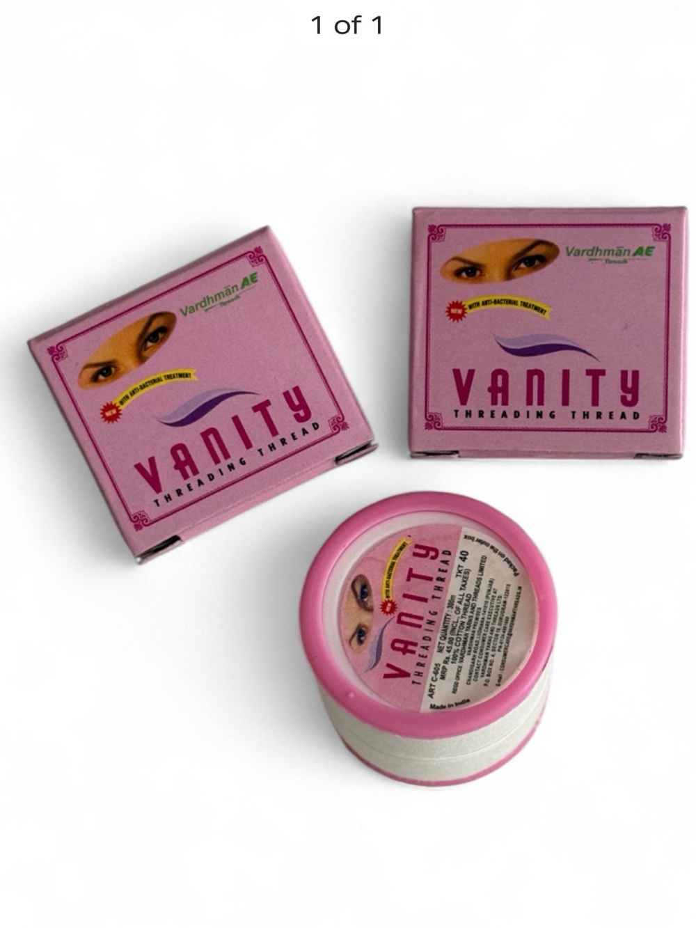 Vanity Pink Thread Spool with Pink Branded Boxes